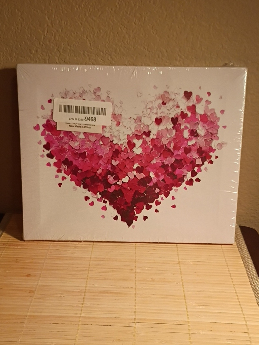 Pink Heart Canvas Wall Art - Layered Heart Motif